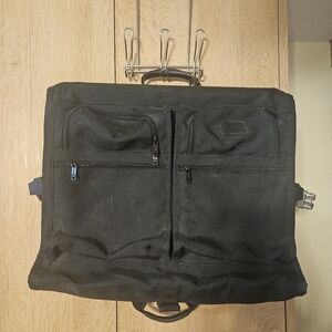 TUMI  Alpha Black Ballistic Nylon Leather  Bi-Fold Garment Bag W/ Packing Insert